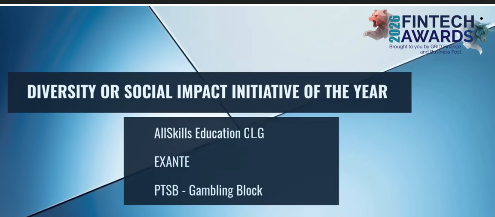 Business Post Fintech Awards — Diversity or Social Impact Initiative of the Year badge